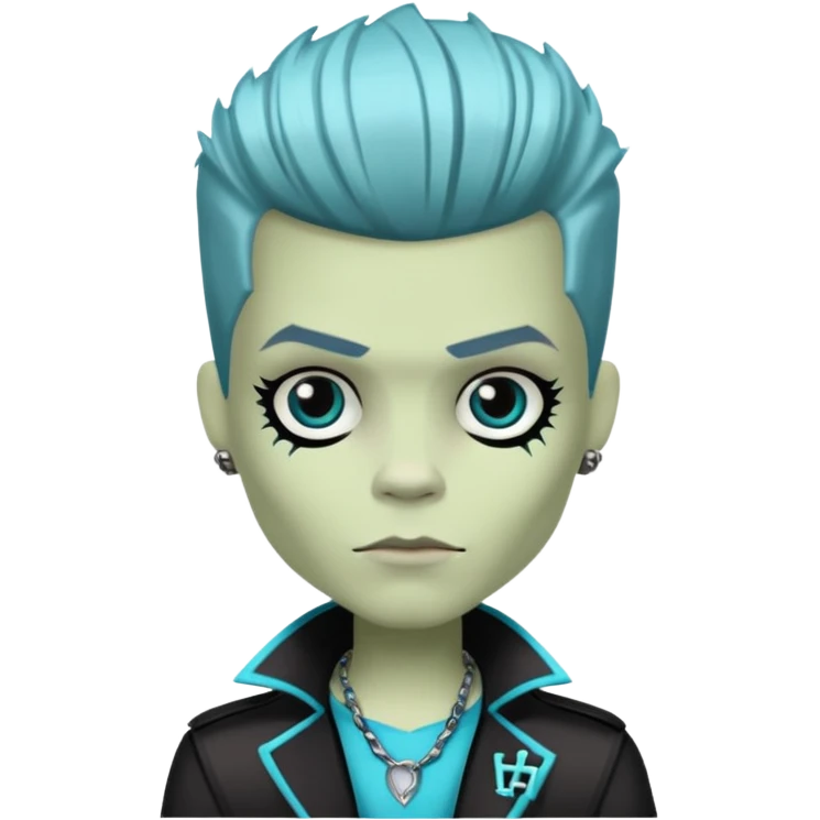 Frankie stein monster high doll boy with 5-o-clock shadow  emoji
