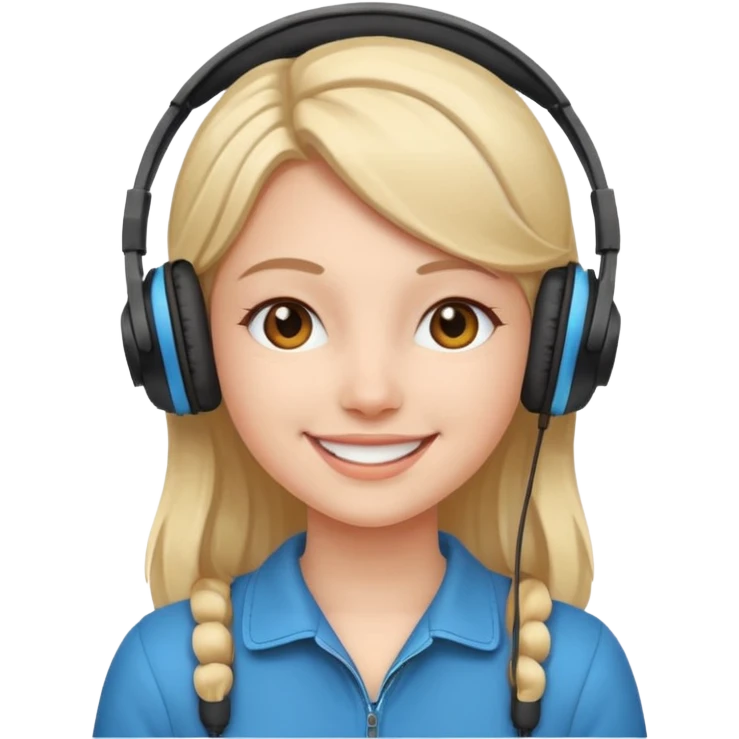 Girl with headphones  emoji