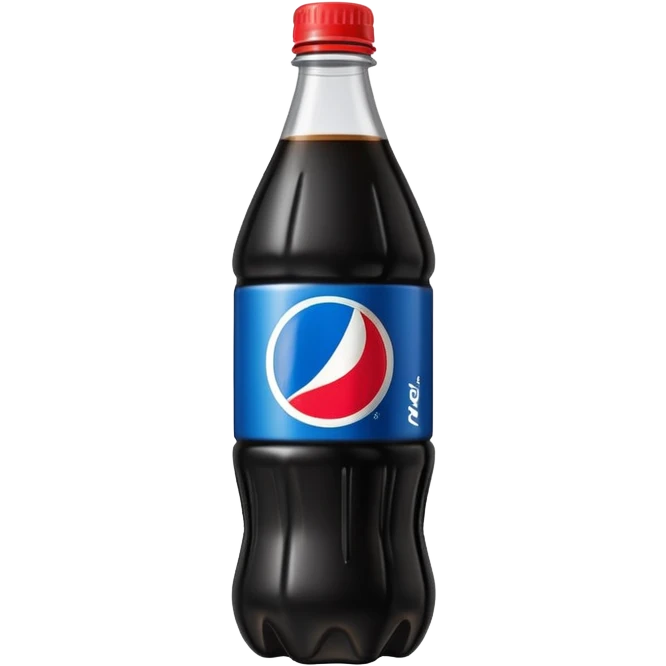 Pepsi max bottle with black korkscrew  emoji