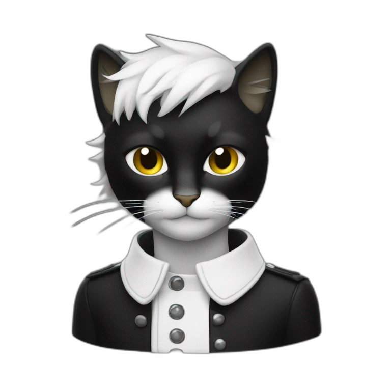 Chat noir et blanc emoji