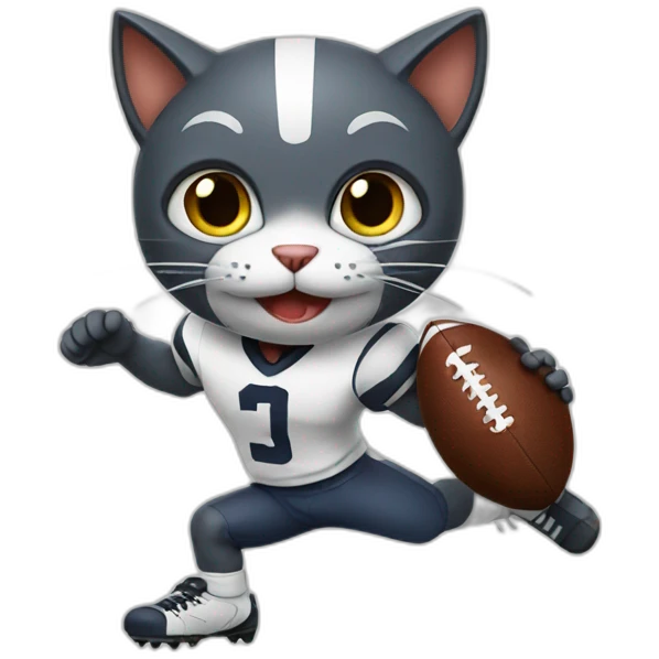 cat playing football emoji