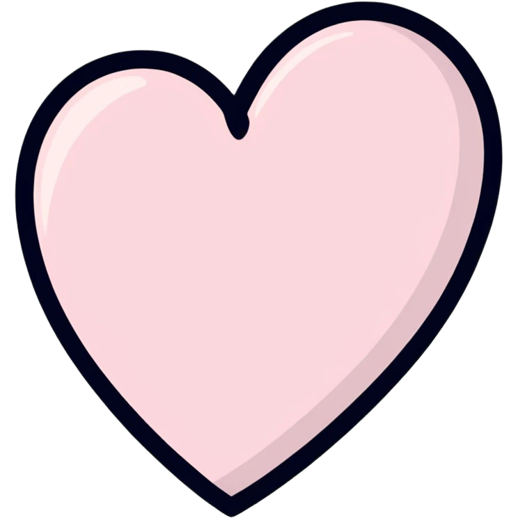 cute heart light pink emoji