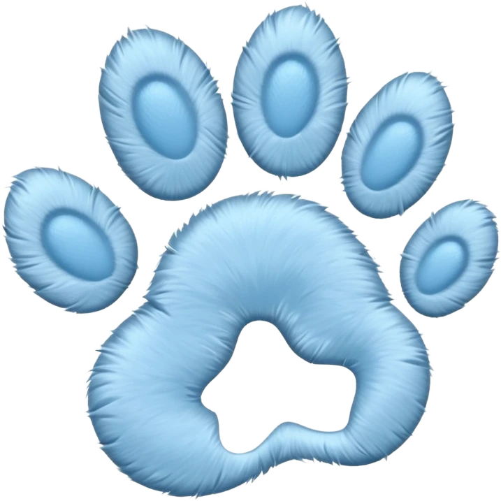a pastel blue pawprint emoji