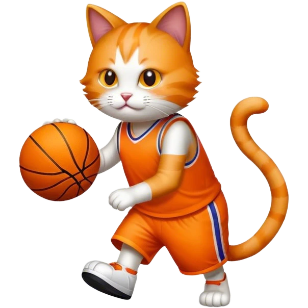 Cat dribbling a basketball  emoji