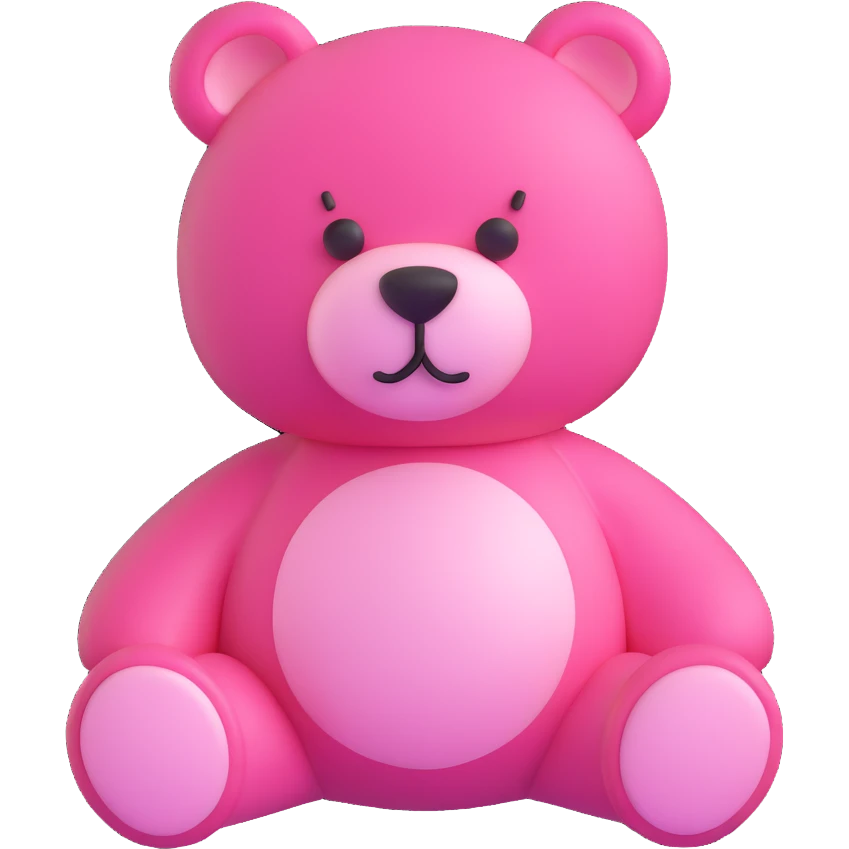 pink teddy bear emoji