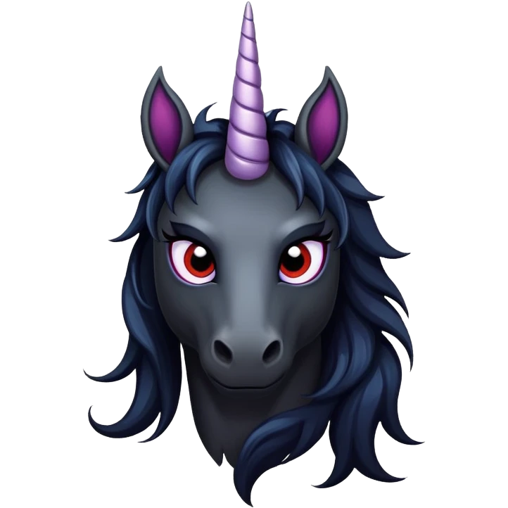 Evil unicorn emoji