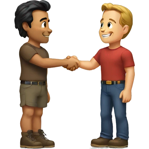 arnold and carl handshake emoji