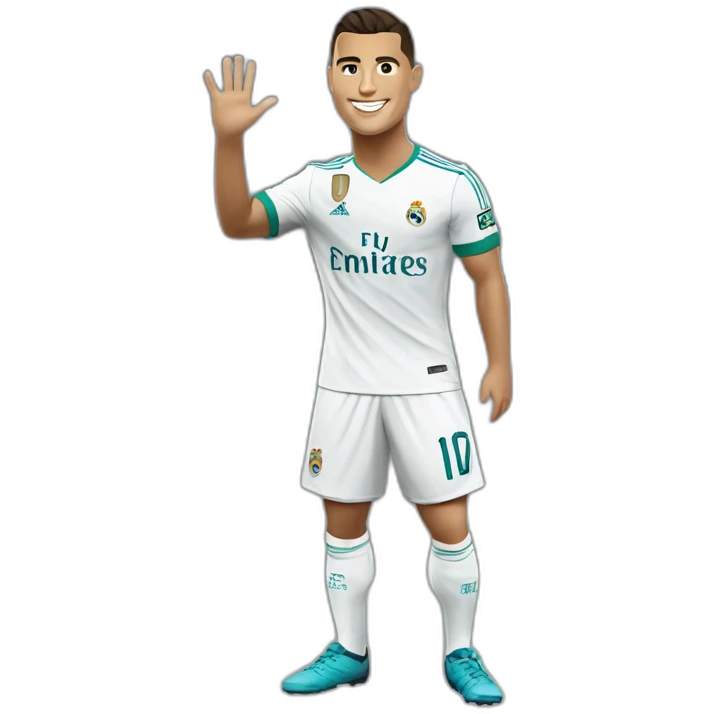 Christiano Ronaldo waving emoji