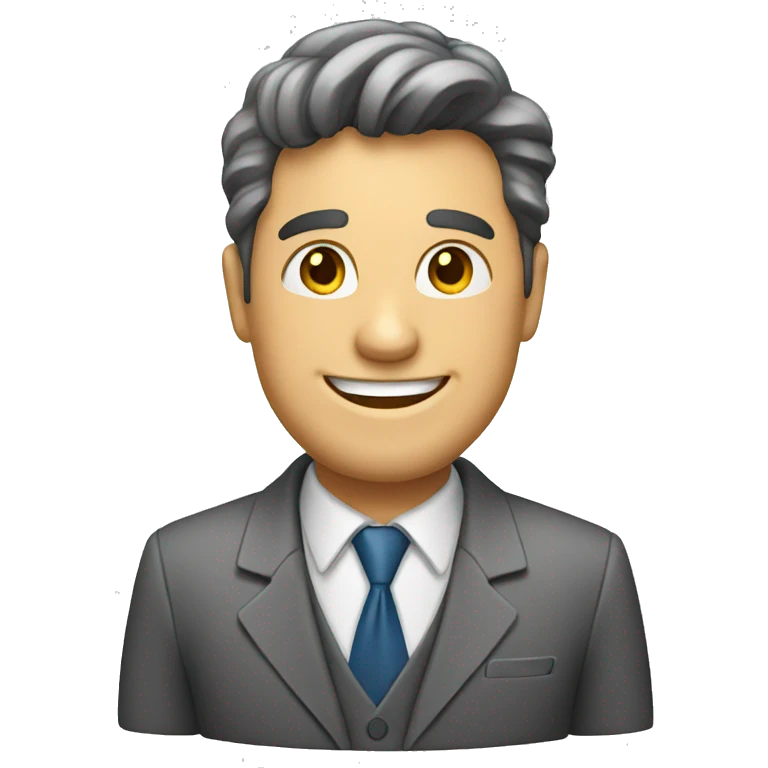 happy man in a working suit emoji