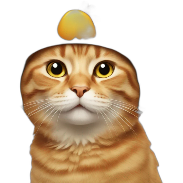 Cat wearing chicken hat emoji