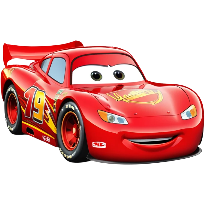 Lightning McQueen red race car emoji