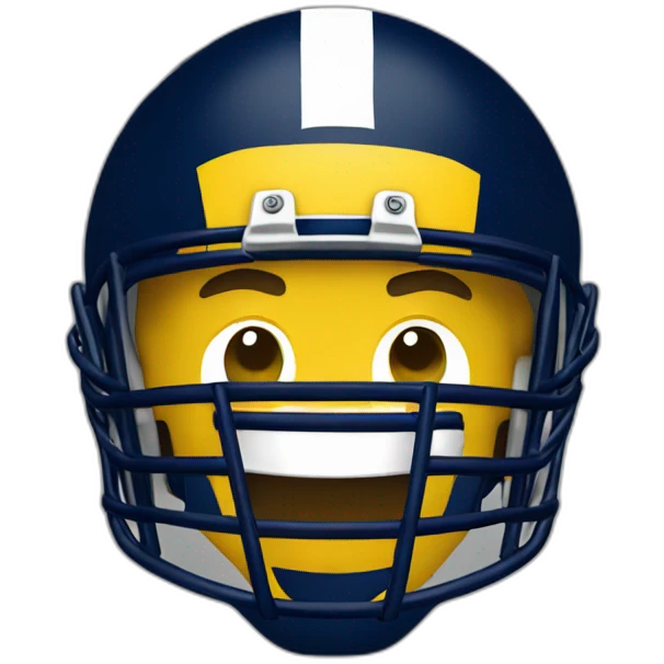 Happy Michigan football player emoji