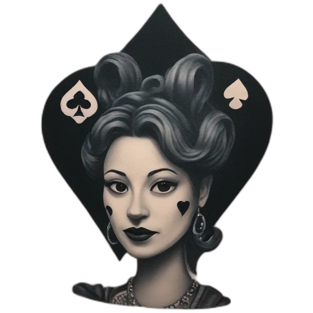queen of spades tattoo emoji