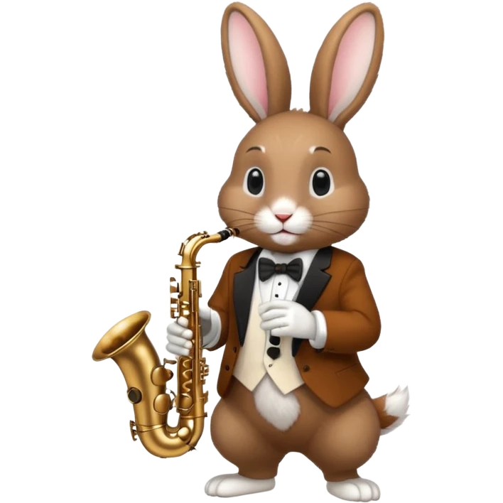 rabit playing saxophone jazz emoji