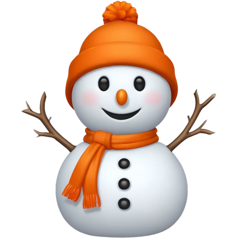 snowman with orange hat  emoji