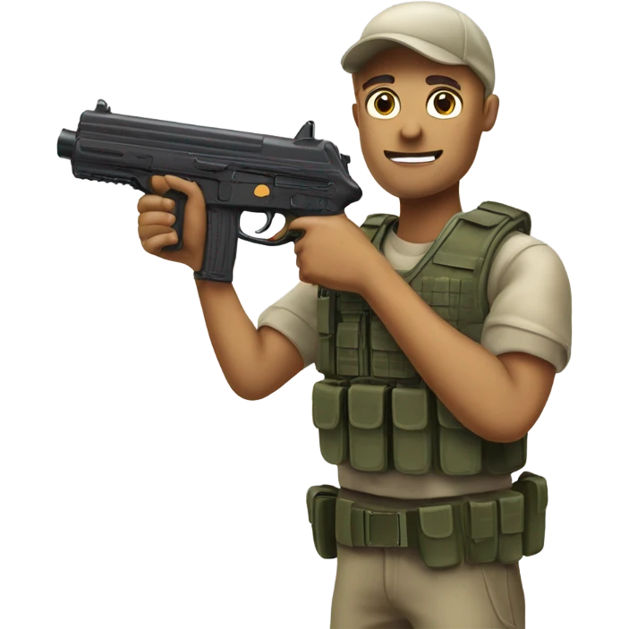 Human width gun for softair  emoji