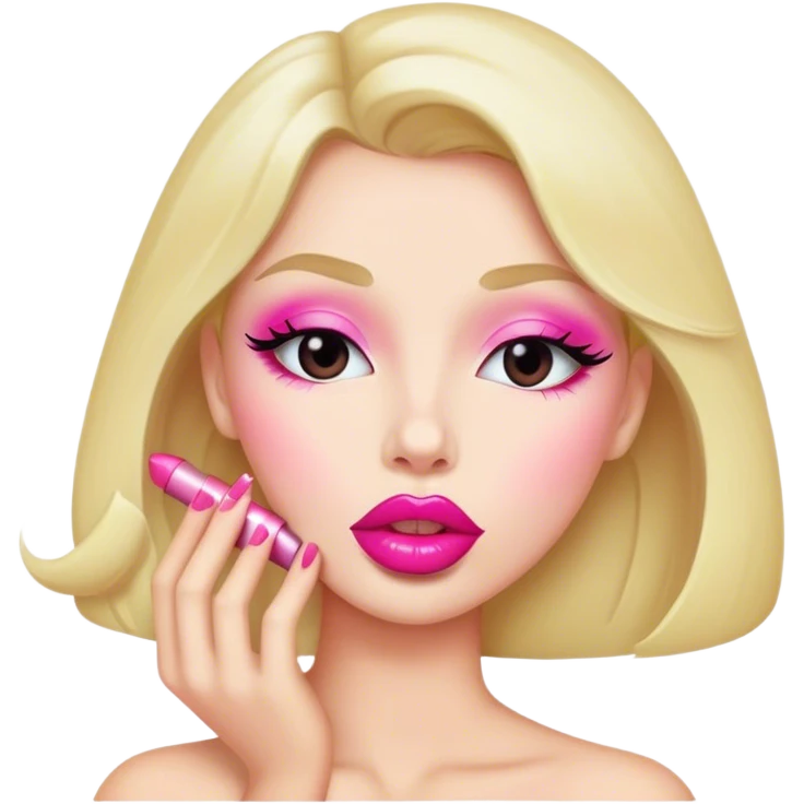 pink lipstick kiss emoji