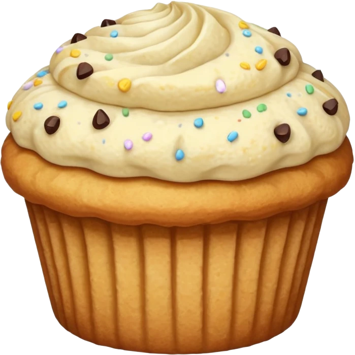 white coloured vanilla muffin emoji