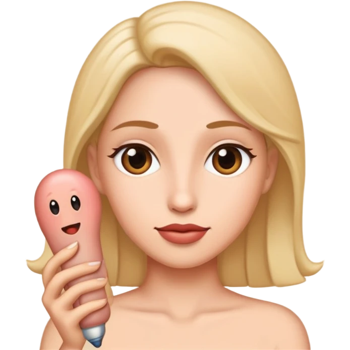 Woman with a penis emoji