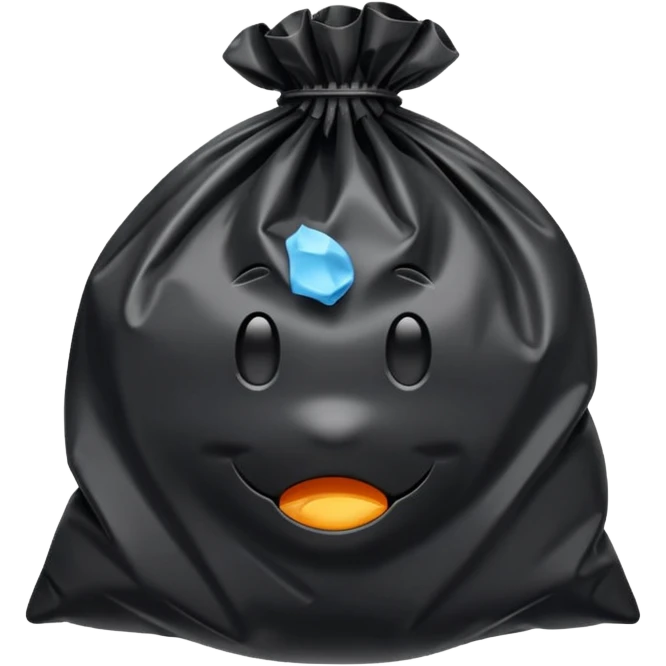 a black plastic bag emoji