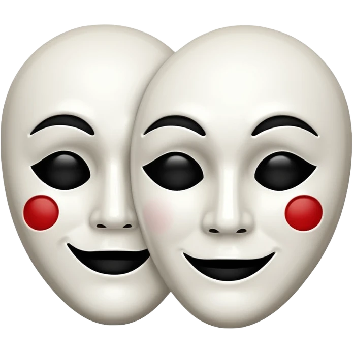Tragedy and comedy mask happy and sad  emoji