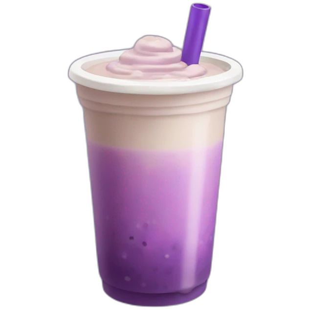 Purple milk tea with boba with no cream emoji