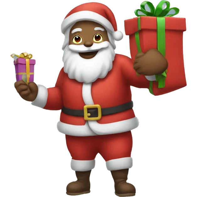 Santa carrying presents emoji