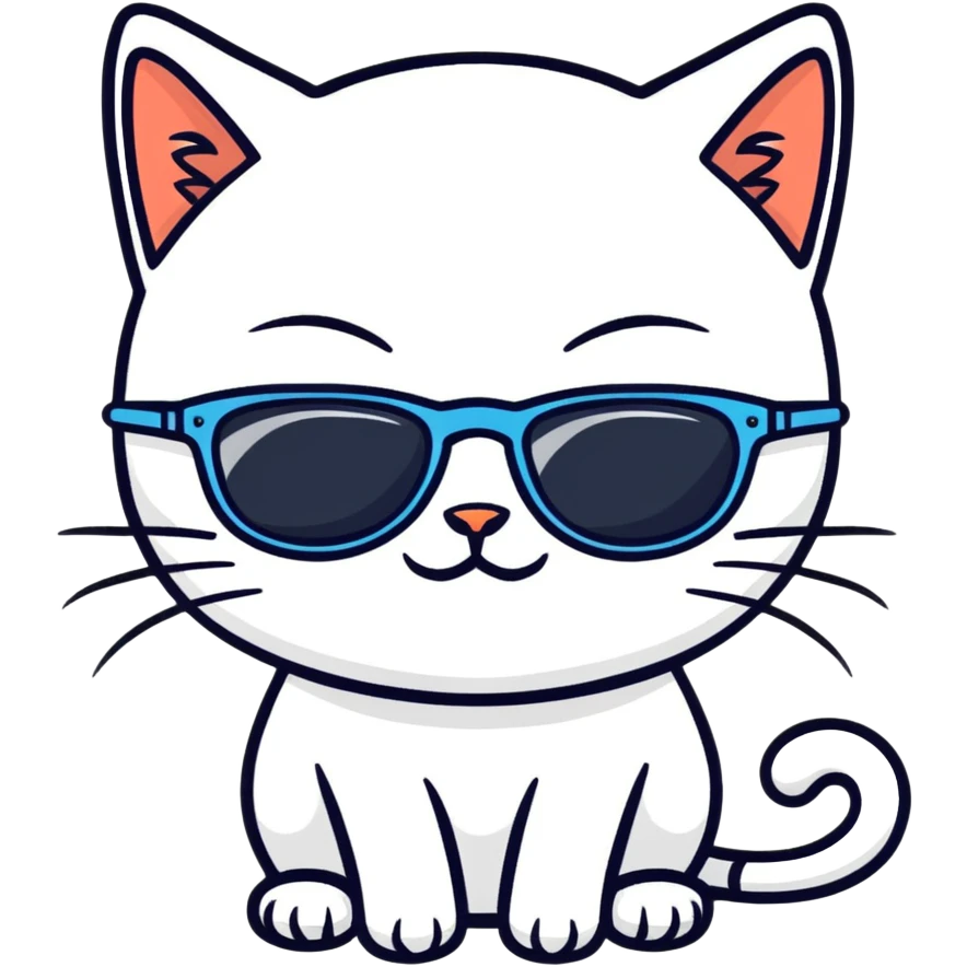 Cat with sunglasses emoji