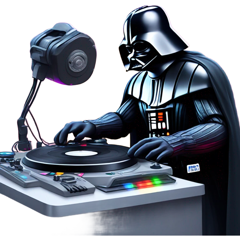 Darth Vader as a DJ emoji