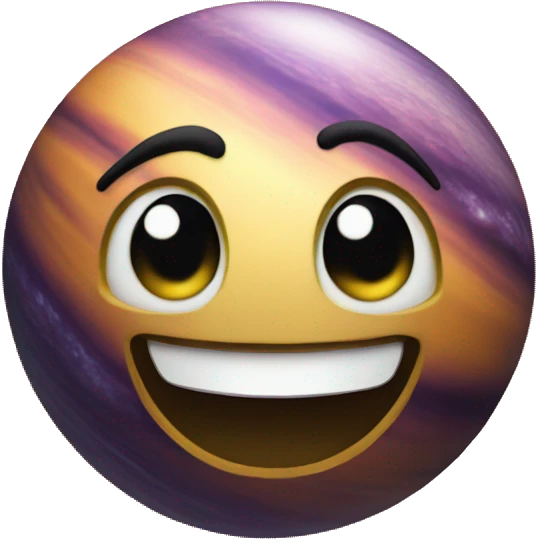 Planet mercury happy face emoji