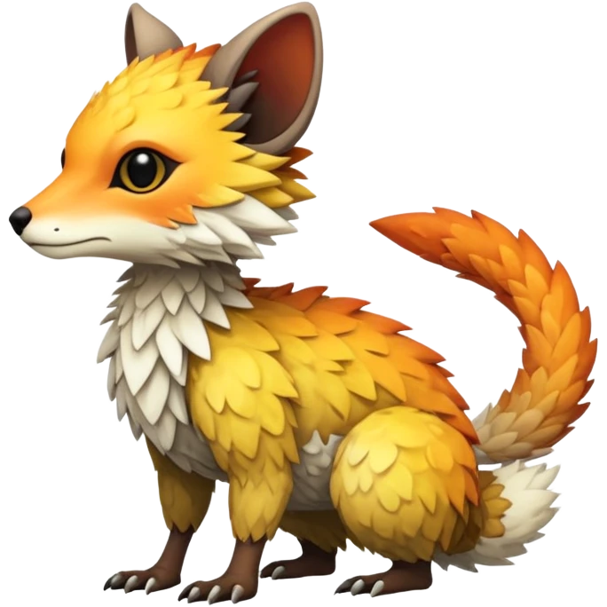 warm-colored Vernid-Trico-Fionbri-creature (full body) emoji