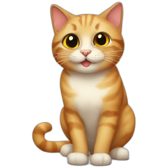 Cat with butterflies emoji