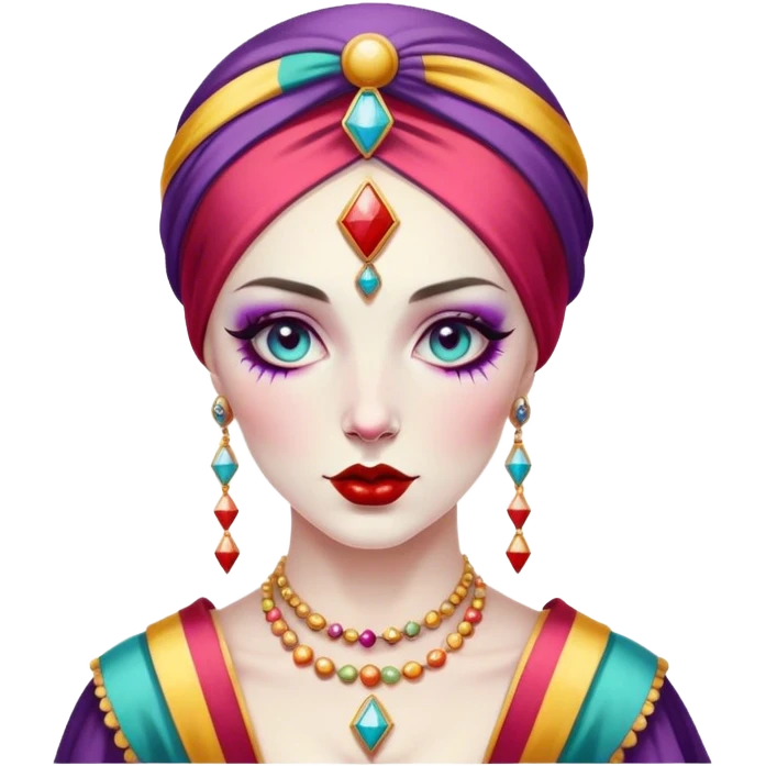 Vintage circus fortune teller emoji
