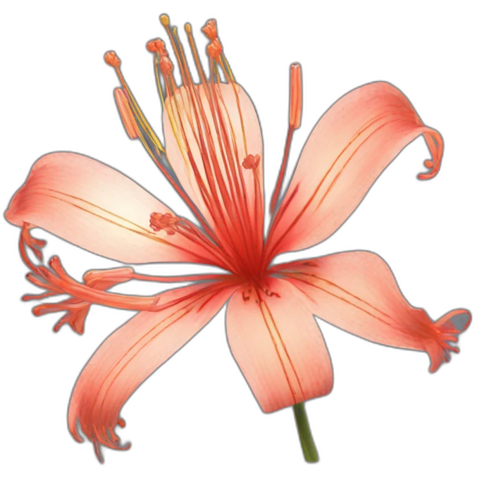 The Lycoris radiata flower emoji