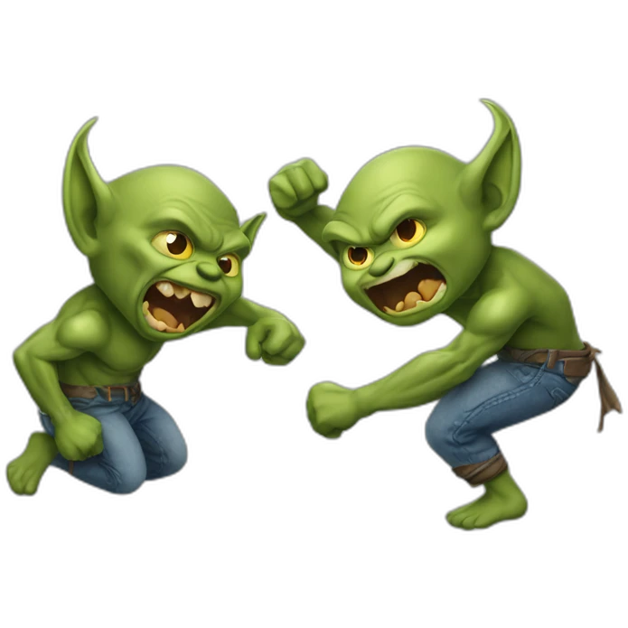 two-goblins-fighting-each-other-wearing-jeans emoji