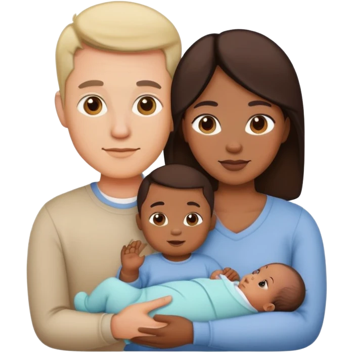 Family mom dad and baby emoji