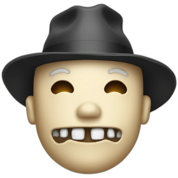 bone man with a hat emoji
