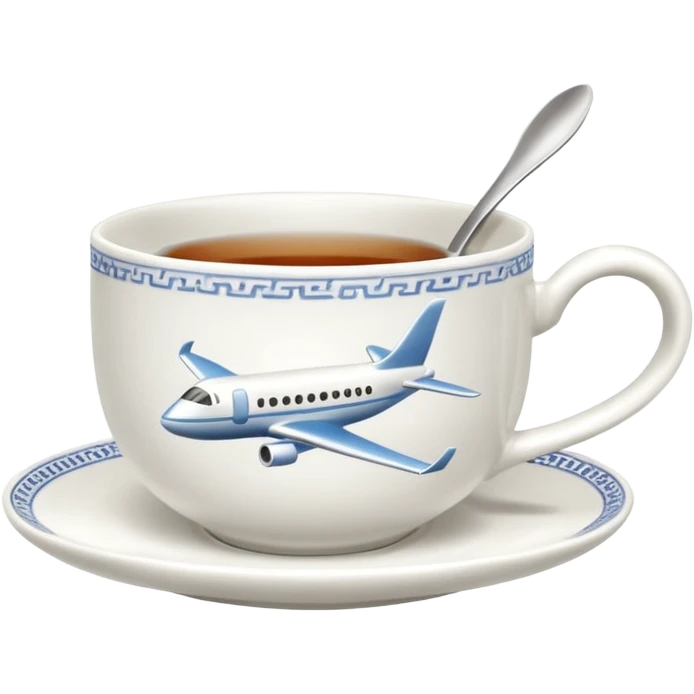 Airplane tea cup emoji
