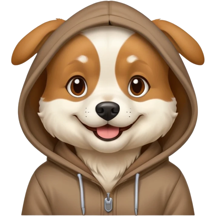 Dog wear hoodie  emoji