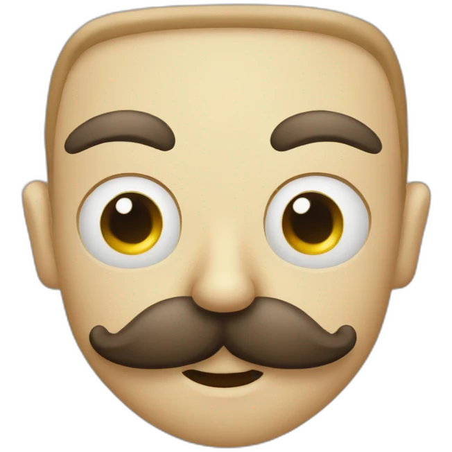 Moustache carré emoji
