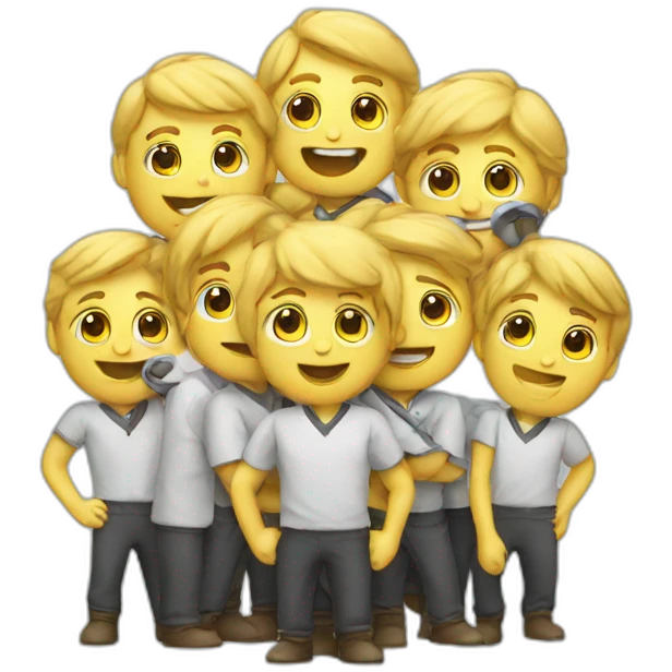 Funny team work emoji
