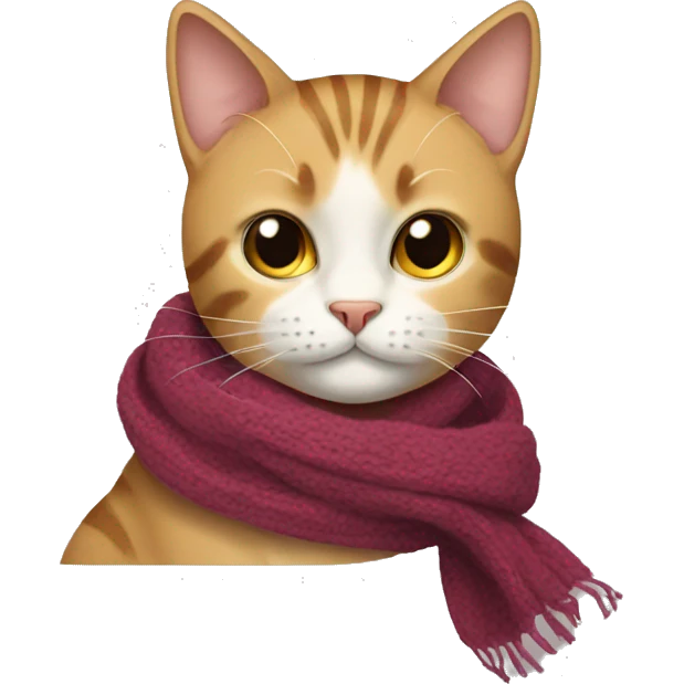 Cat with a scarf emoji