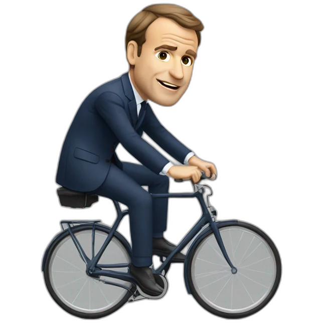 Macron qui fais du velo emoji