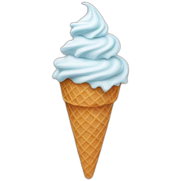 Swirl of soft-serve ice cream atop a wafer-style cone emoji