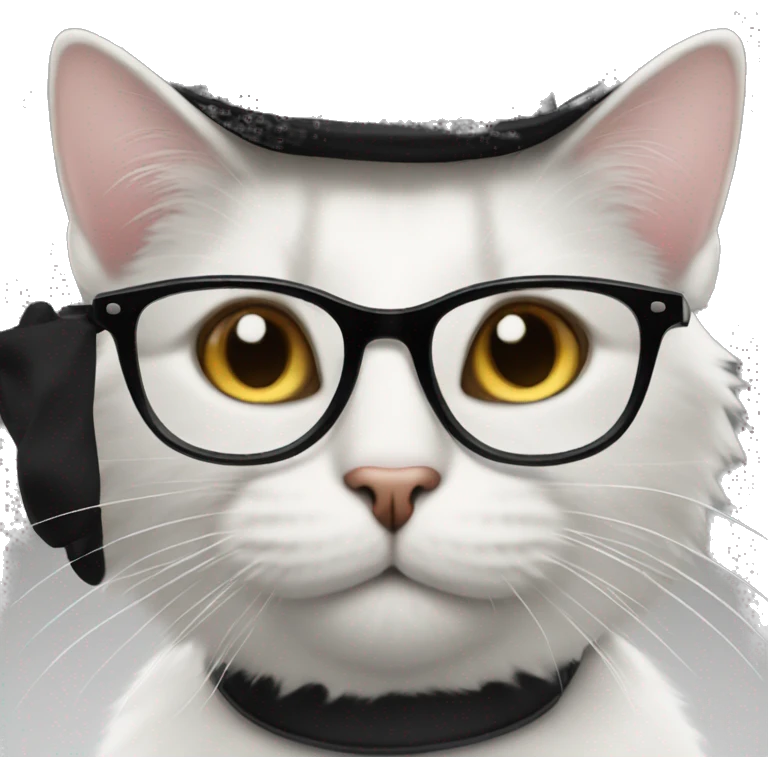 cat wih a col top hat and black glasse emoji