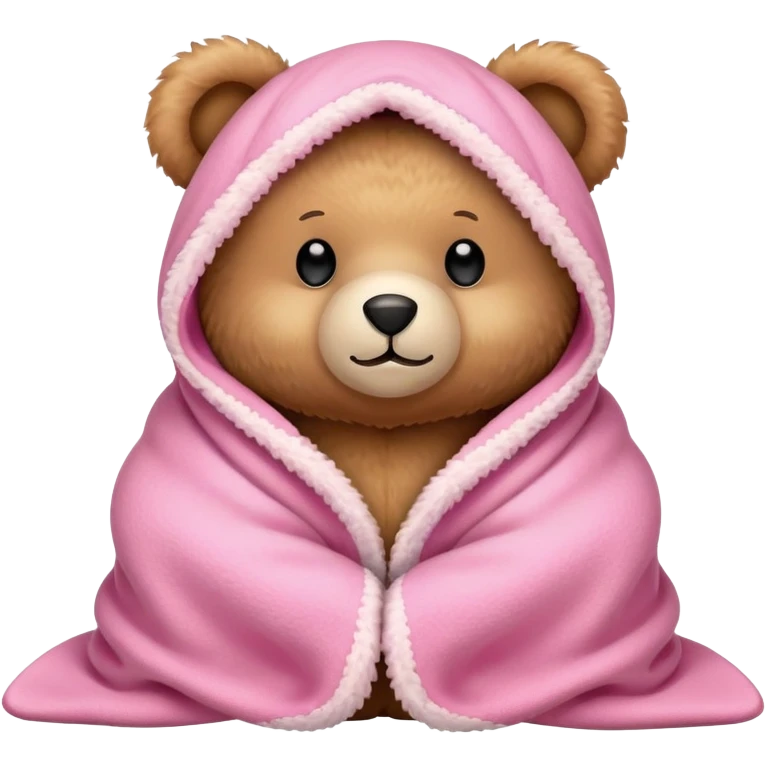 teddy bear in a pink blanket  emoji