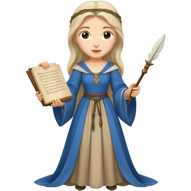 medieval female poet emoji