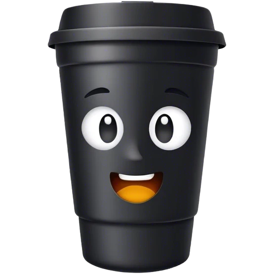 black plastic cup emoji