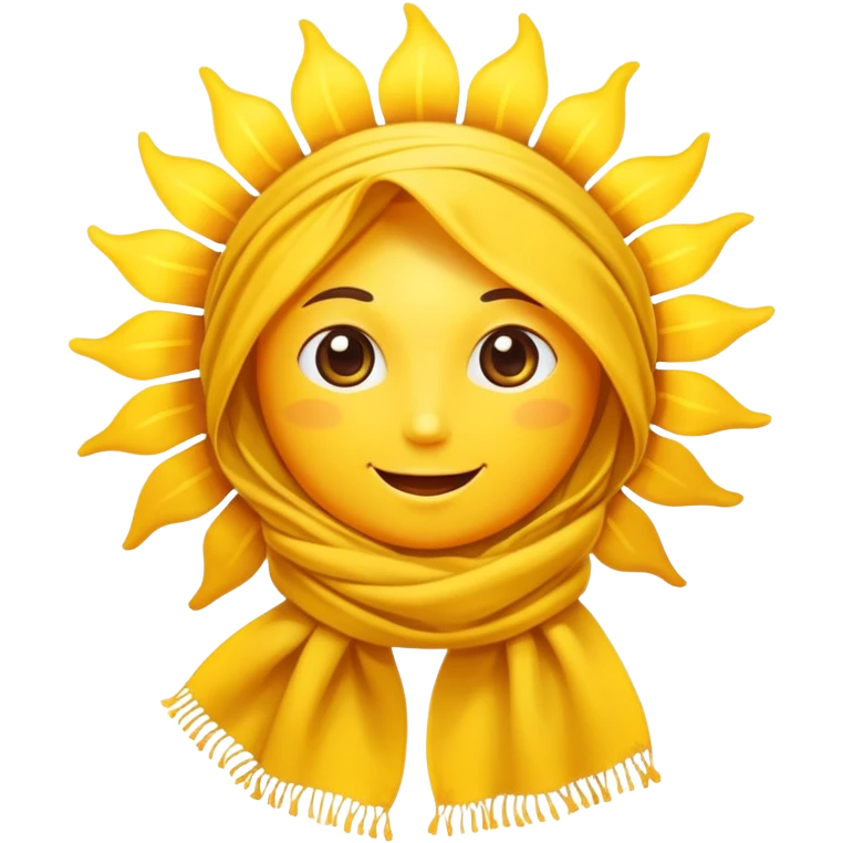 Sun wearing a scarf  emoji