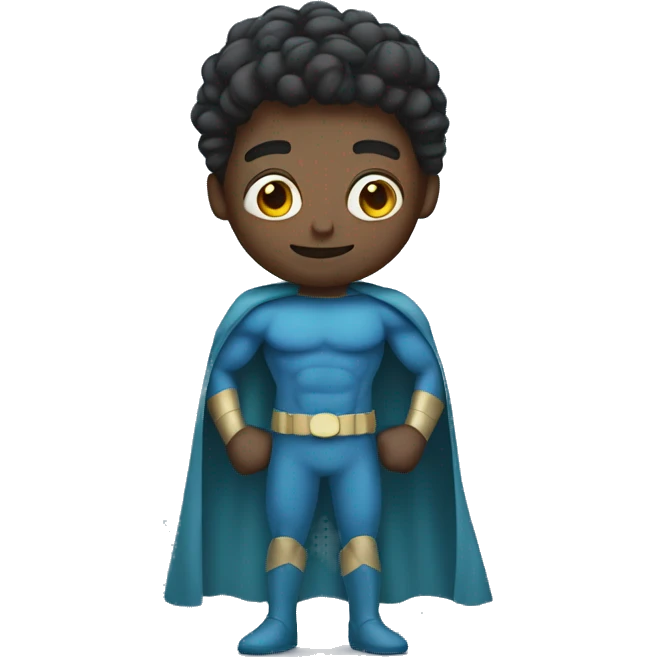 Male superhero with a blue color palette  emoji